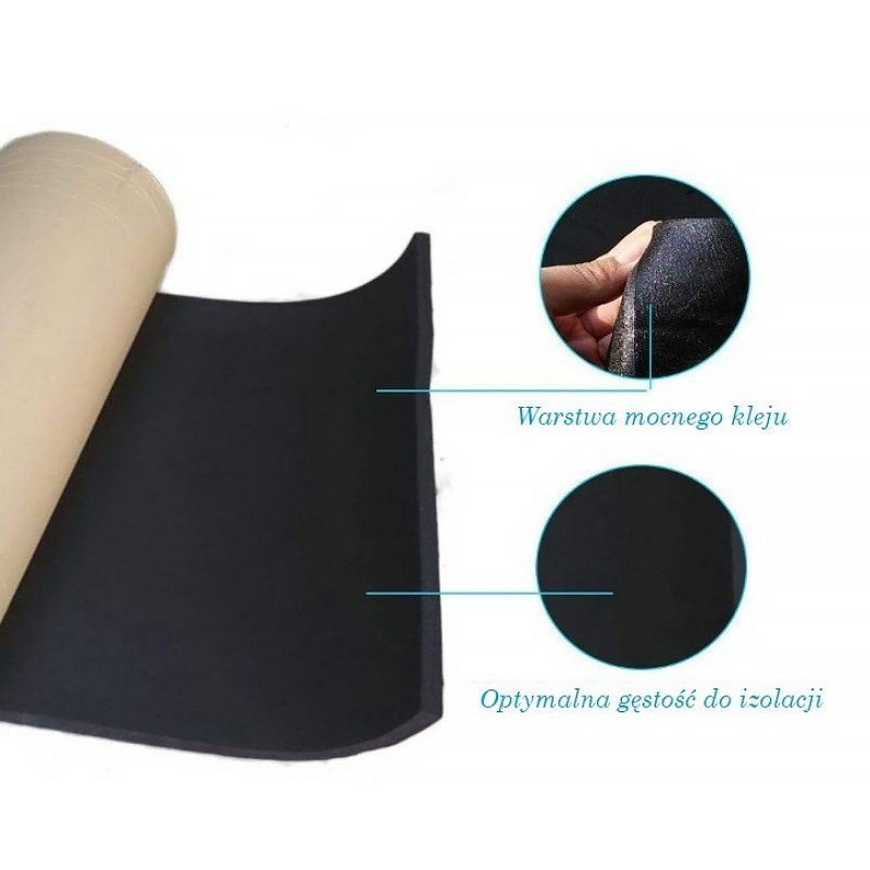 ABM Self-adhesive Rubber Foam. Acoustic Insulation 13mm, 0.5m2 Insulation Rubber Foams abm rubber foam ABM Insulation