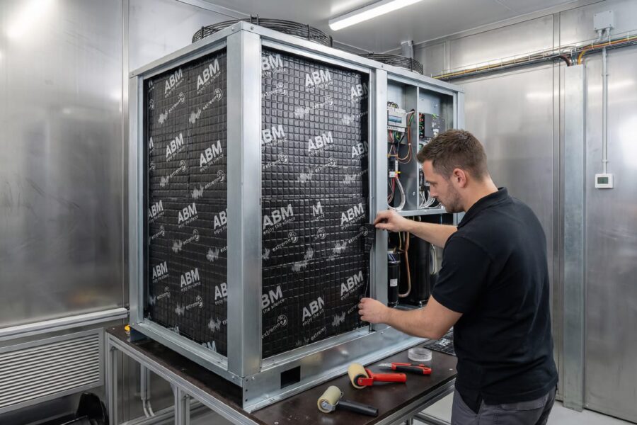 How to effectively silence heat pumps using butyl mats? abm-55